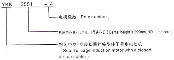 YKK系列(H355-1000)高压YJTFKK6303-8三相异步电机西安泰富西玛电机型号说明